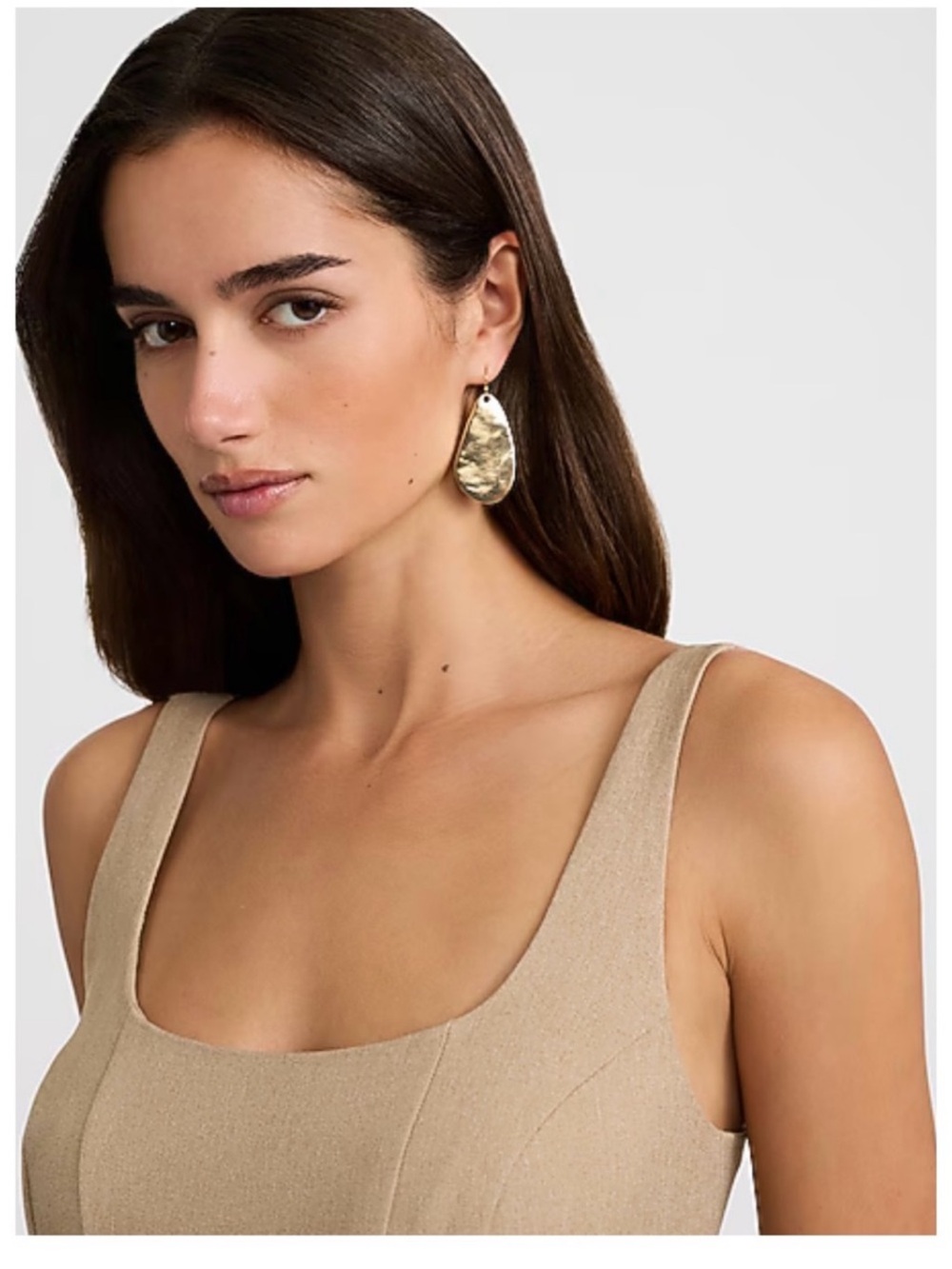 Express Gold oval drop statement Earring